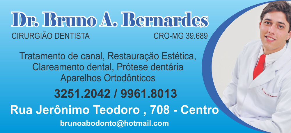 DR. BRUNO A. BERNARDES - CIRURGIÃO DENTISTA EM SANTA VITÓRIA