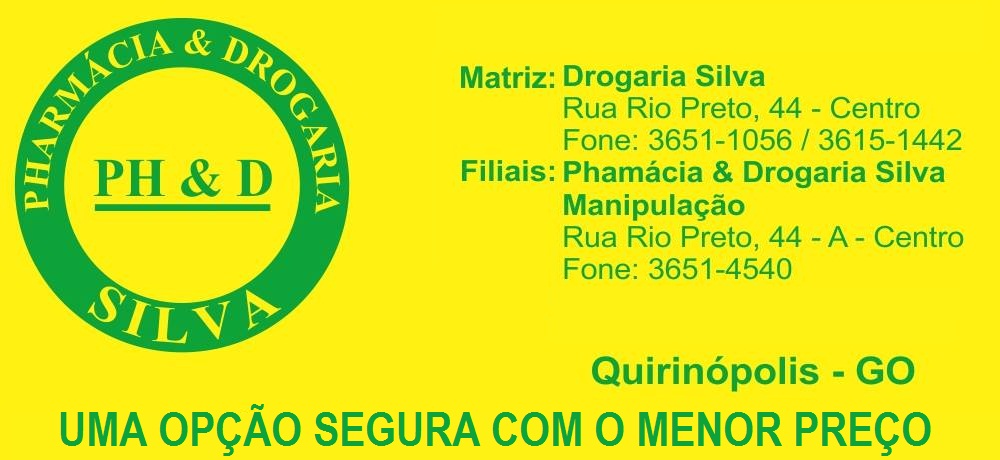 PHARMÁCIA E DROGARIA SILVA - DROGARIA EM QUIRINÓPOLIS