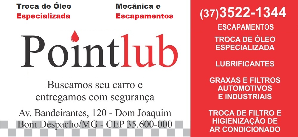 POINT LUB - LUBRIFICANTES EM BOM DESPACHO
