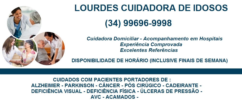 LOURDES CUIDADORA DE IDOSOS EM UBERLÂNDIA