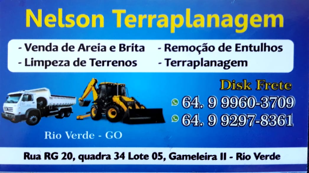 NELSON TERRAPLANAGEM EM RIO VERDE