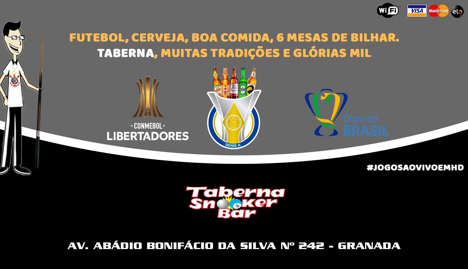TABERNA SNOOKER BAR - BAR COM JOGOS AO VIVO EM UBERLÂNDIA