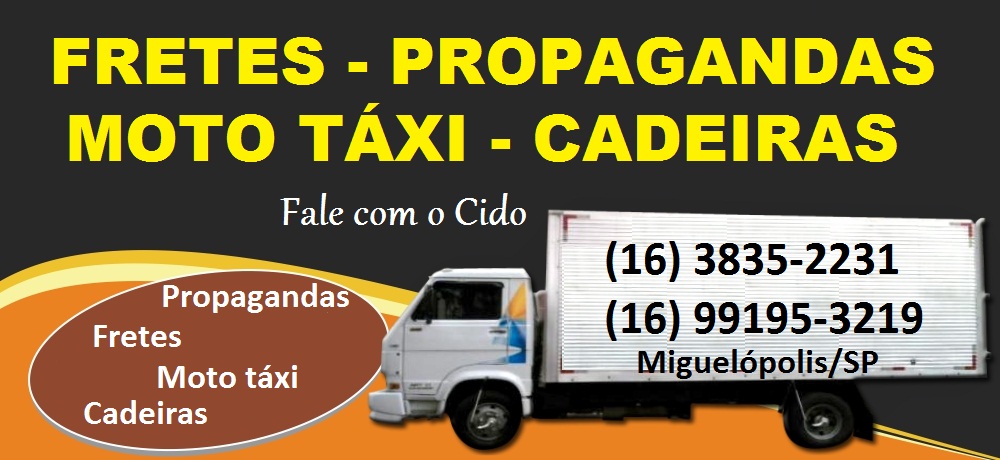 DISK FRETES DO CIDO - FRETES EM MIGUELÓPOLIS
